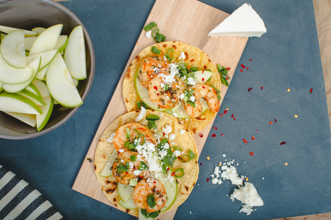 Shrimp Fajitas on Cedar Plank