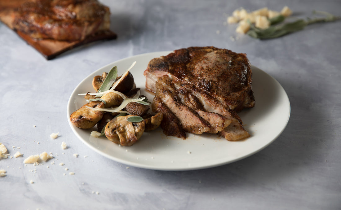 Alder Planked Jerk Pork Chops