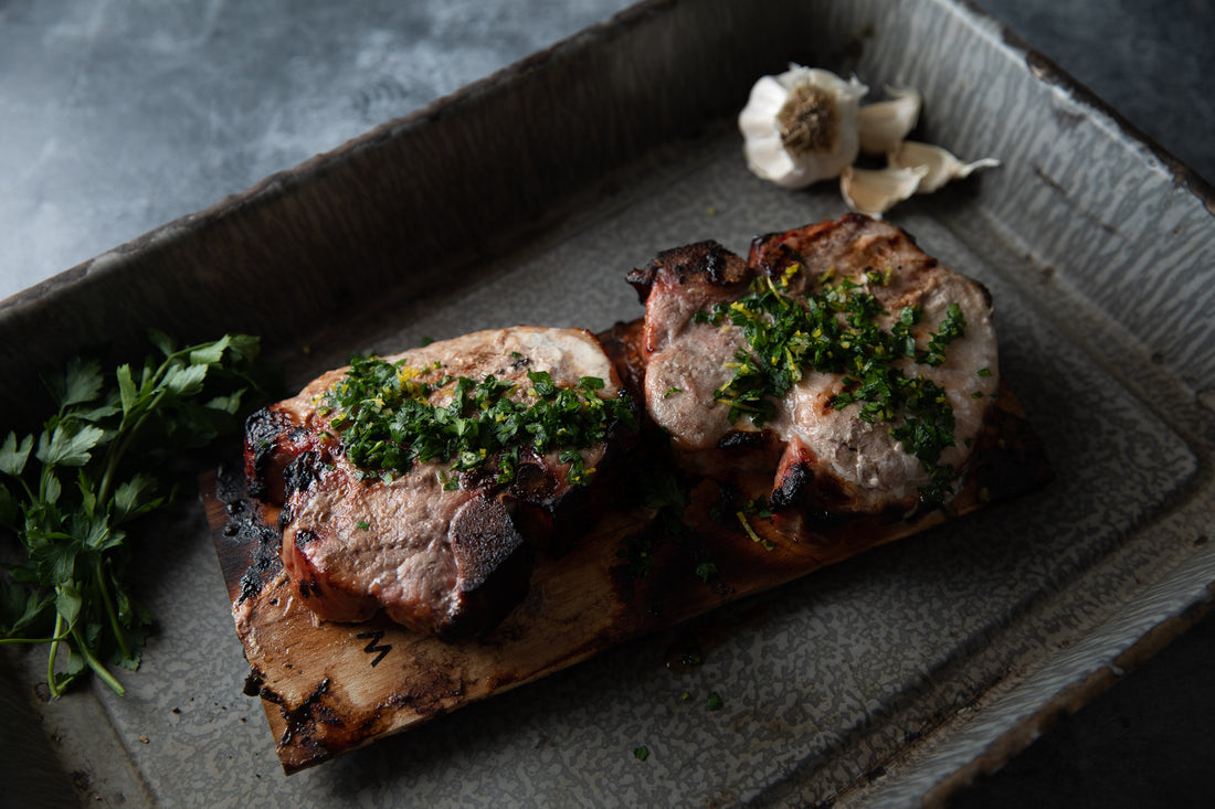 Maple Planked Pork Chop