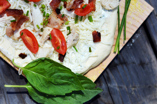 Chicken Bacon Ranch Pizza | Cedar Grilling Plank