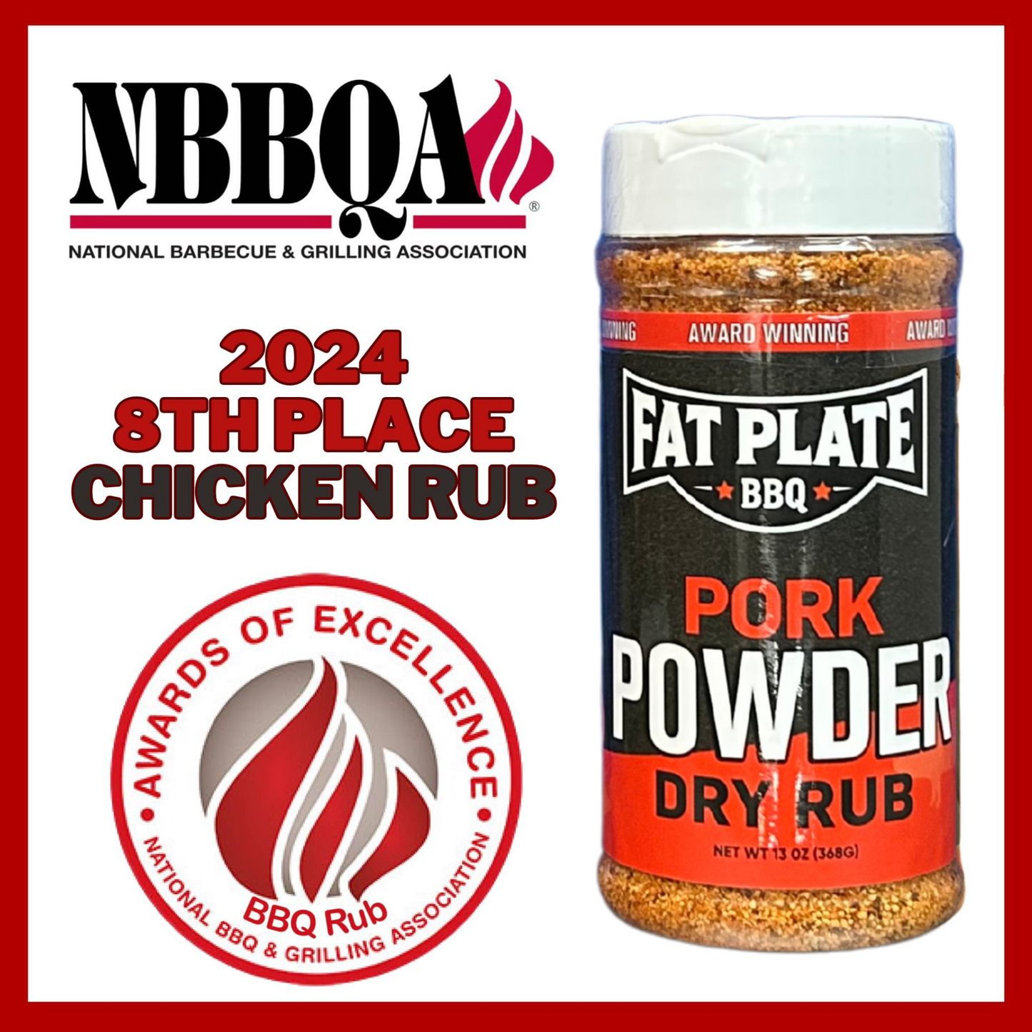 Fat Plate BBQ Pork Powder Rub