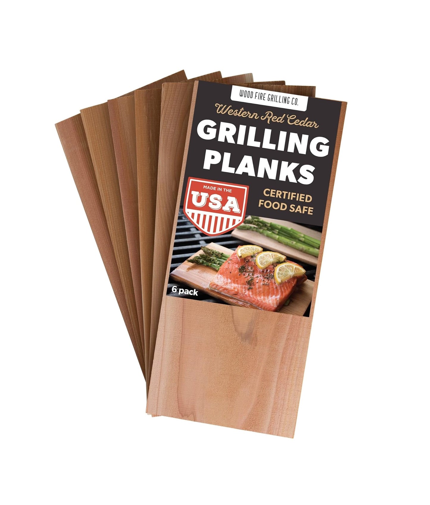 5" x 11" 6-Pack Cedar Planks for Grilling Salmon