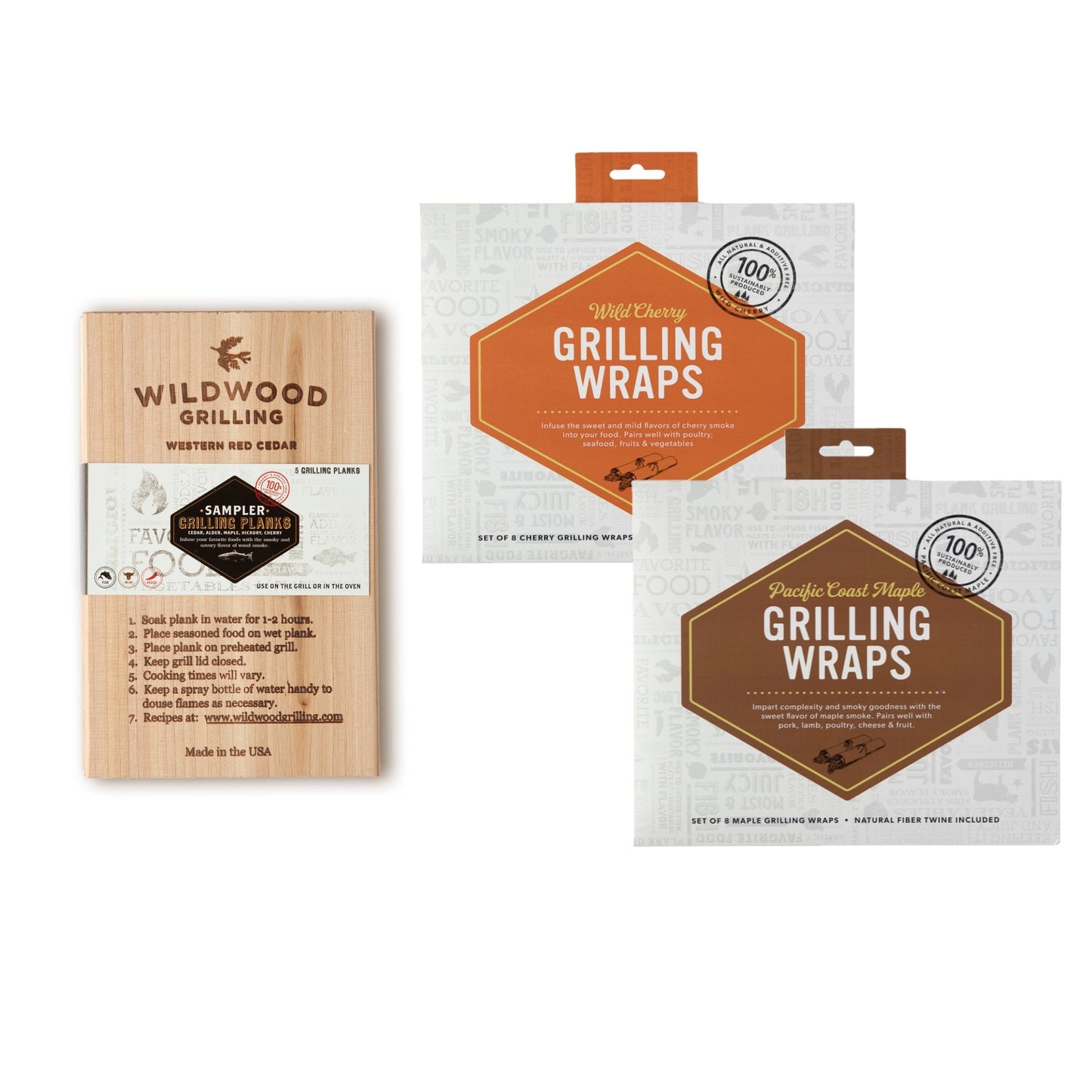 Plank Master Essentials - Grilling Planks + Grilling Wrap Sampler