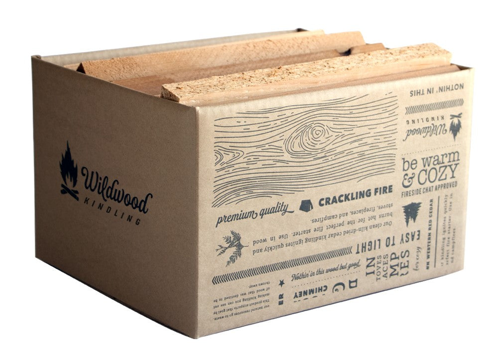 Kiln-Dried Cedar Kindling in Medium Hearth Box