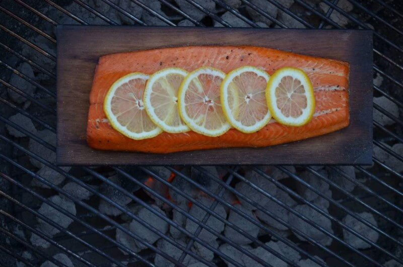 Cointreau Glazed Cedar Plank Salmon