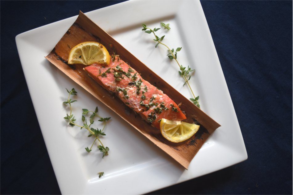 Classic Lemon Salmon in a Cedar Wrap