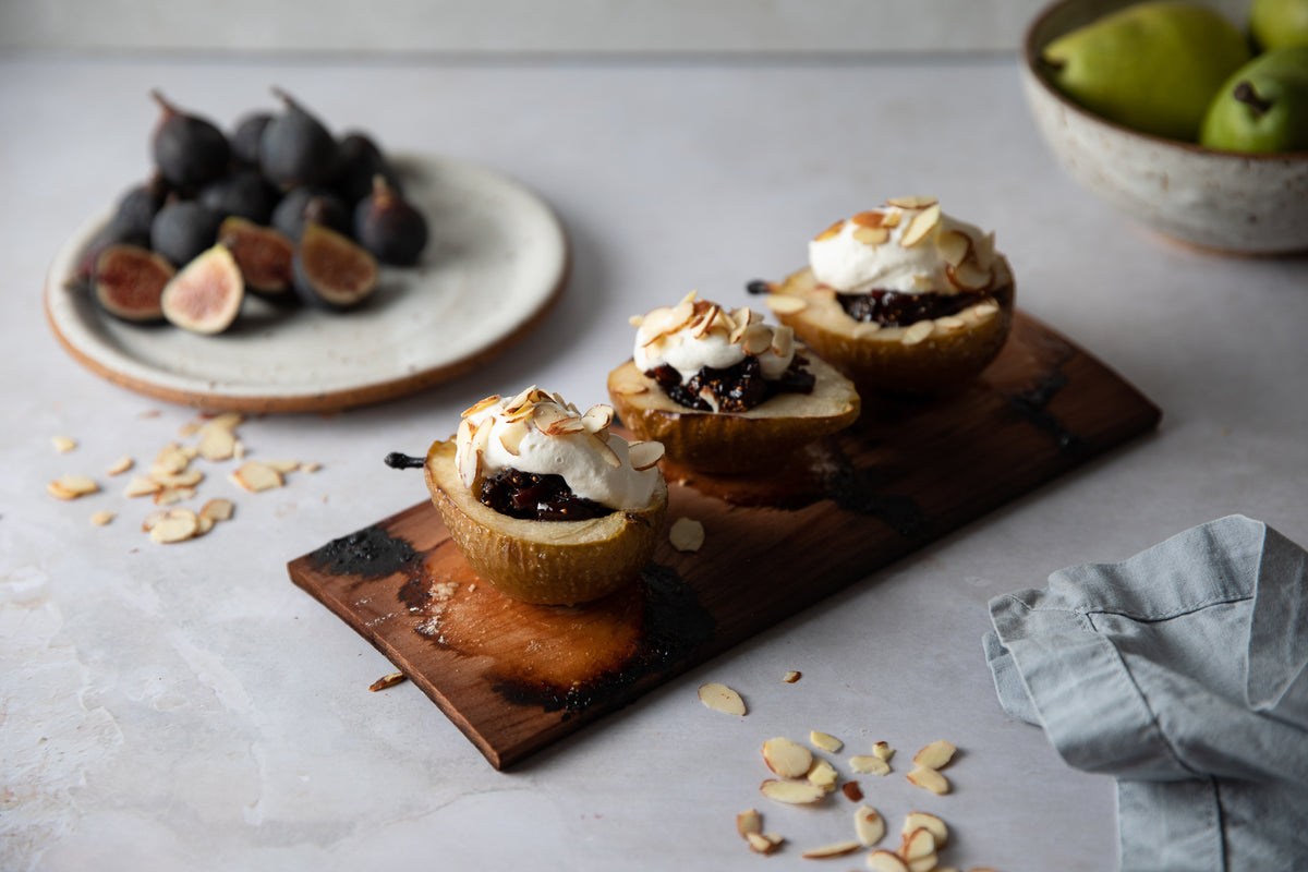 Fig Stuffed Pears