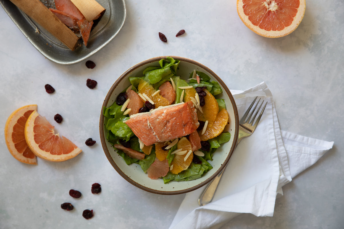 Cedar Wrapped Salmon with Citrus Salad