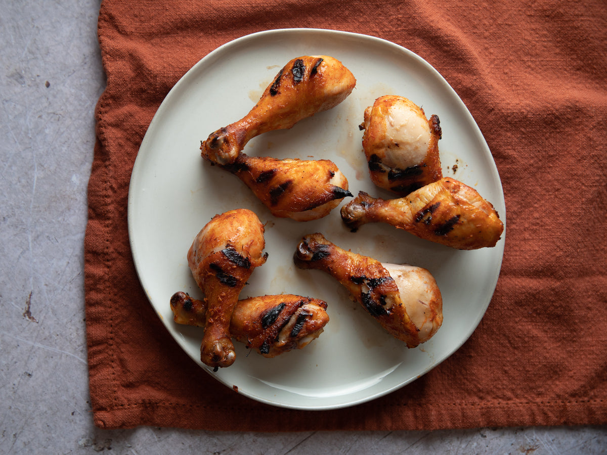 Apple Smoked Gochujang Chicken Drumsticks