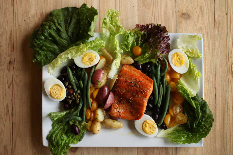 Nicoise Steelhead Planked Salad