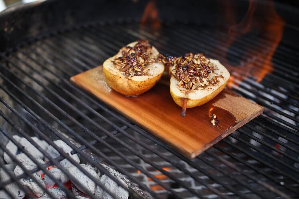 Grilled Pears on Plank