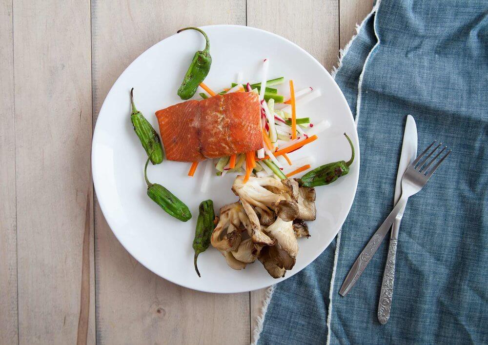 Miso Glazed Cedar Plank Salmon