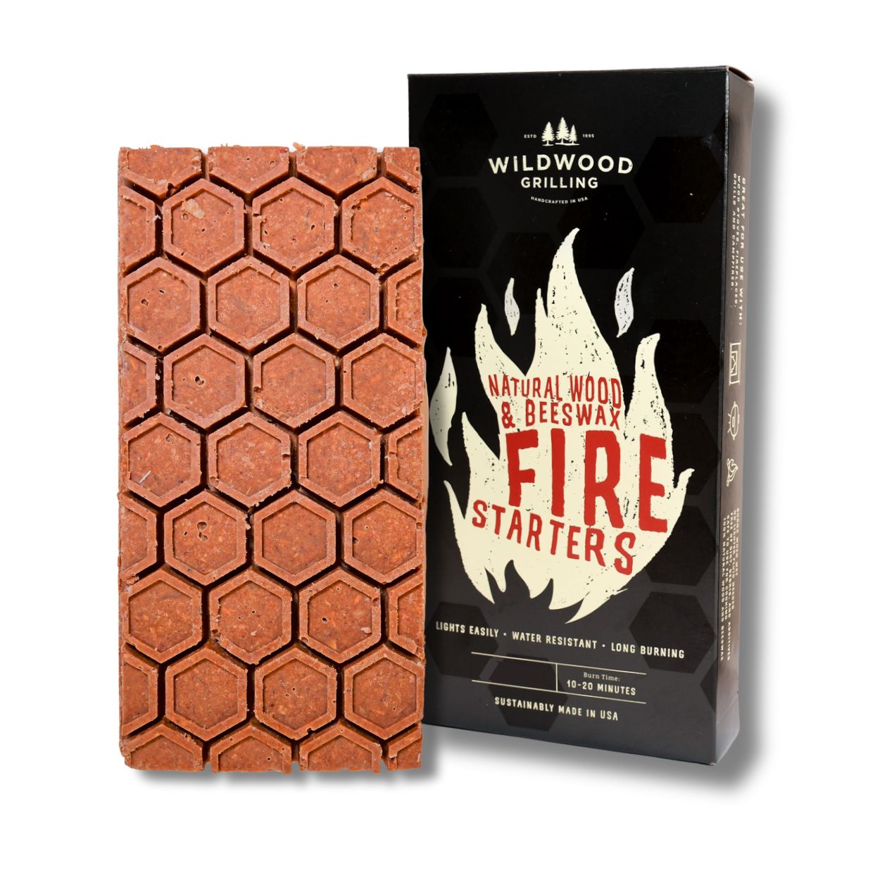 Natural Wood and Beeswax Fire Starters