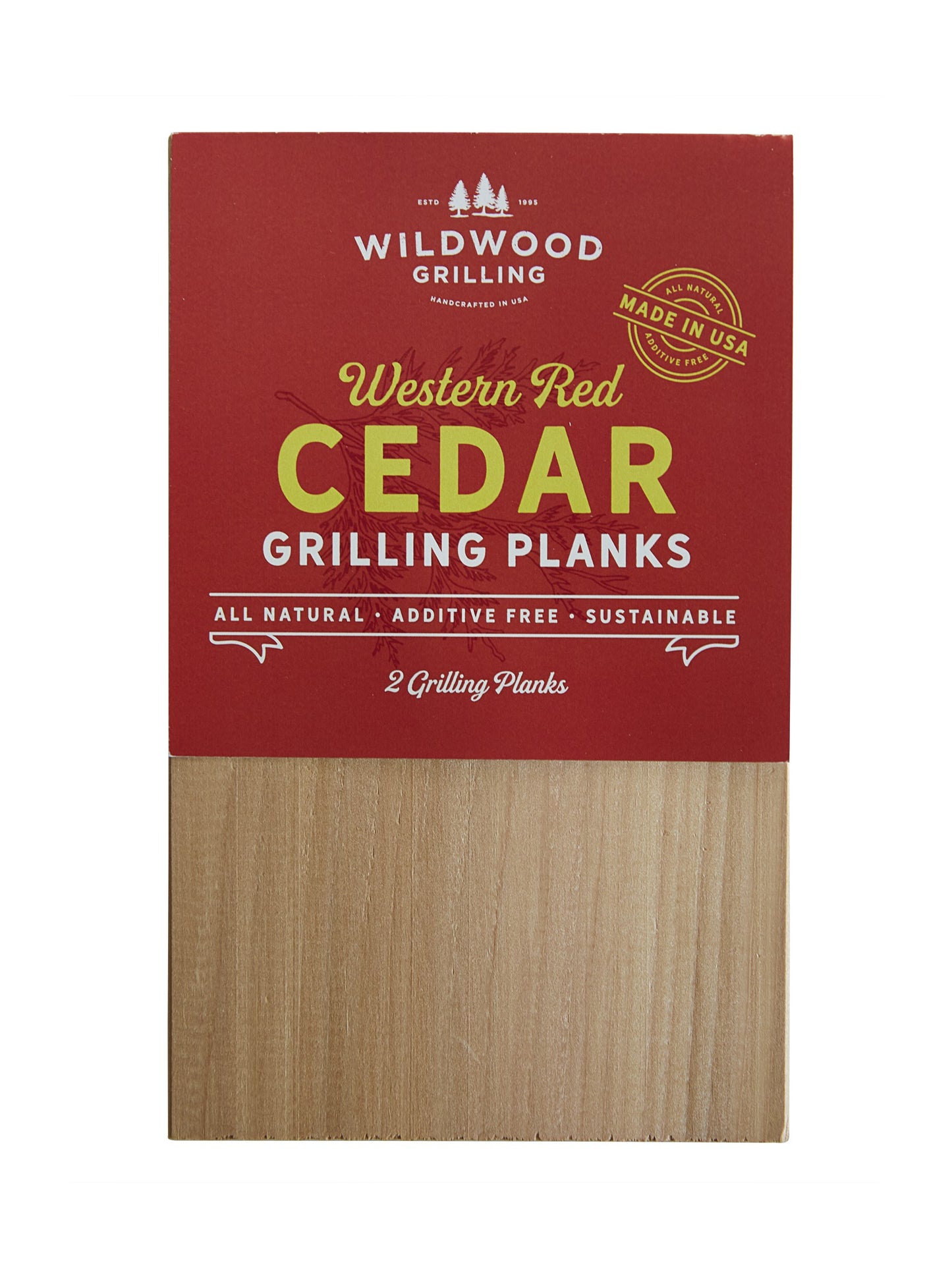 Case of 6: Retail Packaged 5x8" Cedar Plank 2 Packs