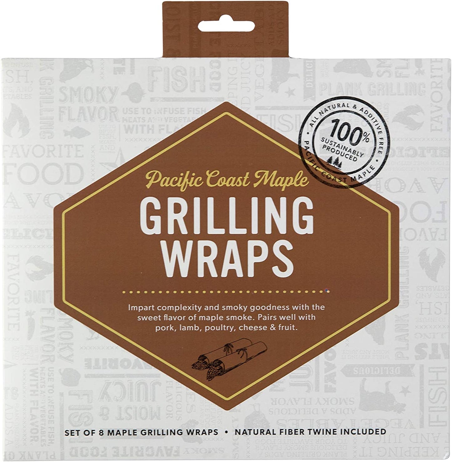 Maple Grilling Wraps: 7.25x8" 8 Pack