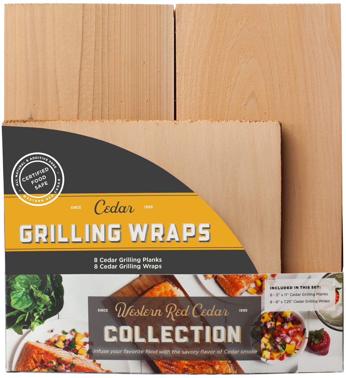 Cedar Grilling Plank and Grilling Wrap Variety Pack - 16 Pieces