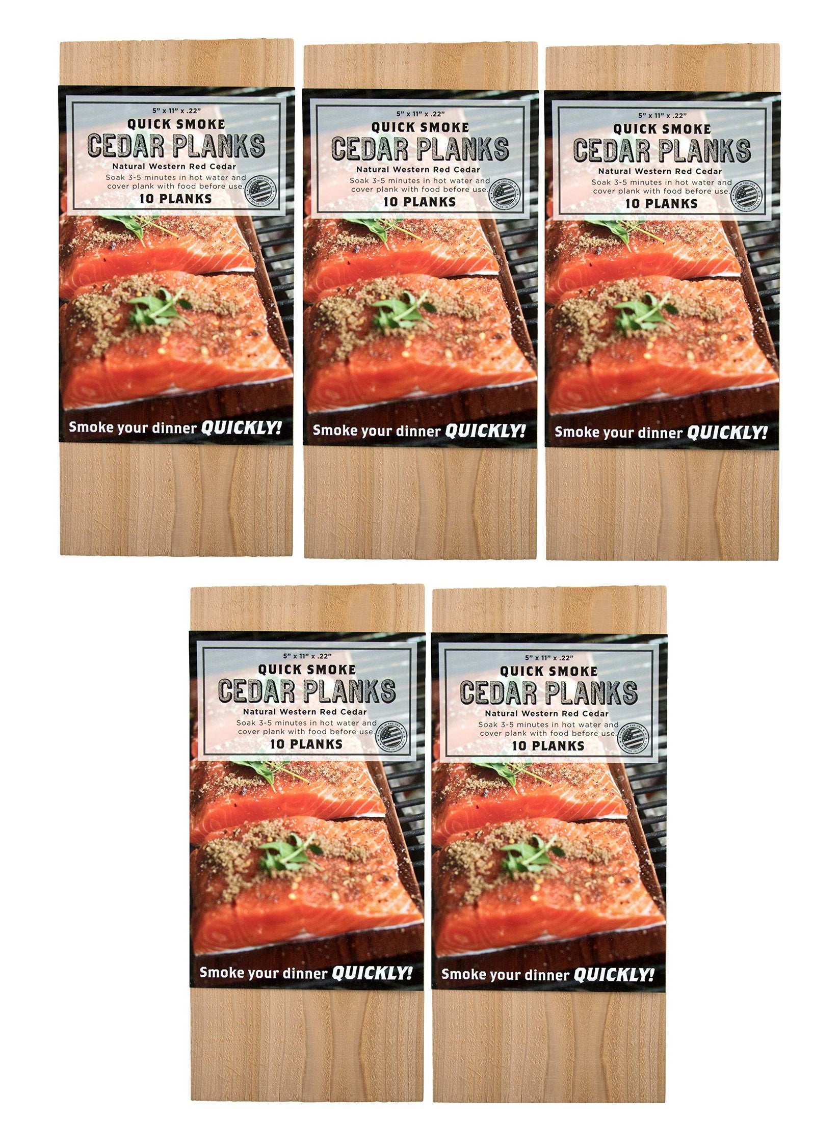 50 5x11" Quick Soak Cedar Grilling Planks Wildwood Grilling Outlet