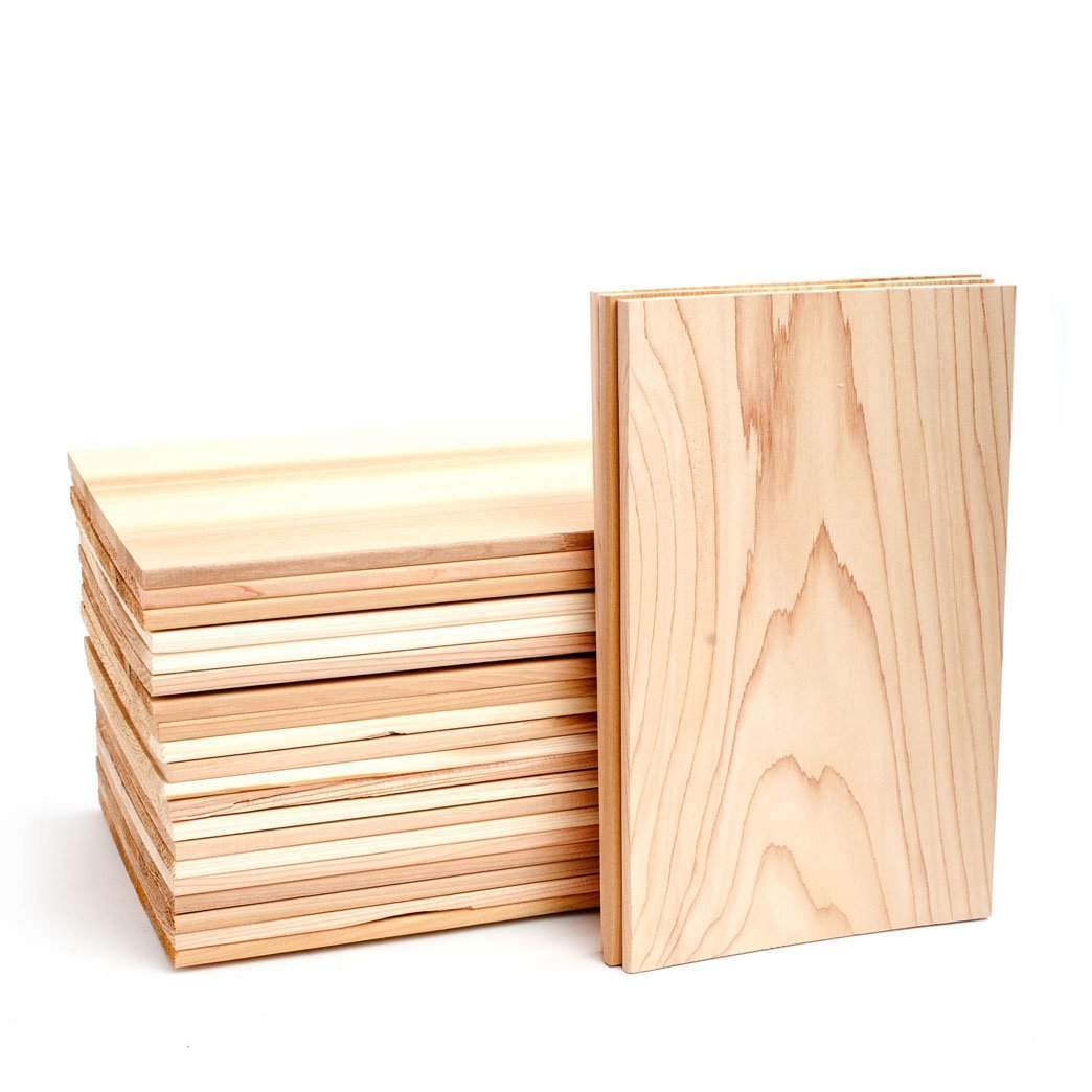 Wide Cedar Grilling Plank 24 Pack: 7" x 11" (3-6 servings)
